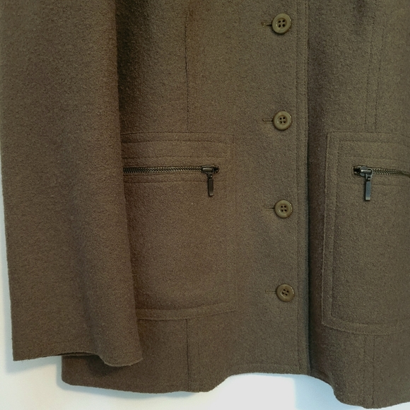 Talbots Olive Alpaca/Wool Jacket - Picture 5 of 11